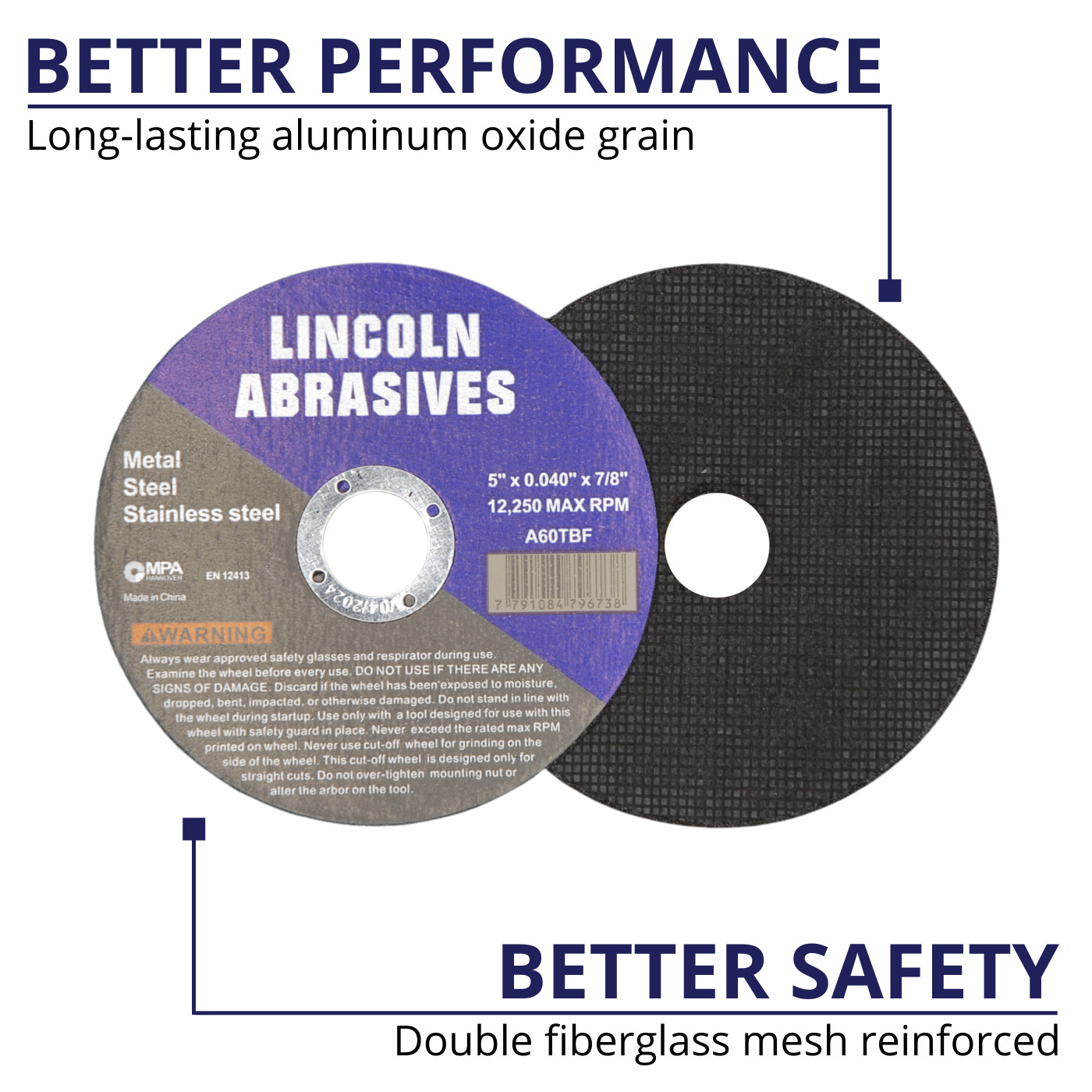 200 Pack 5″ x .040″ x 7/8 Cut-off-Wheels Cutting Discs For Steel & Metal
