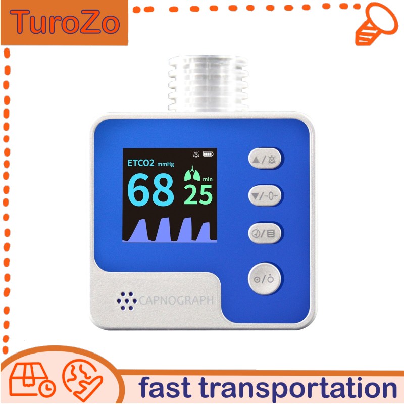 Portable CO2 Patient Monitor- Mainstream ETCO2 Capnograph, Works with Ventilator