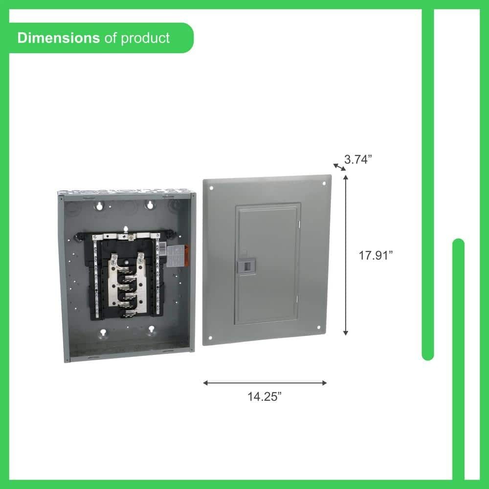 Square-D 125-Amp 12-Space 24-Circuit Indoor Home Main Lug Load Panel Box