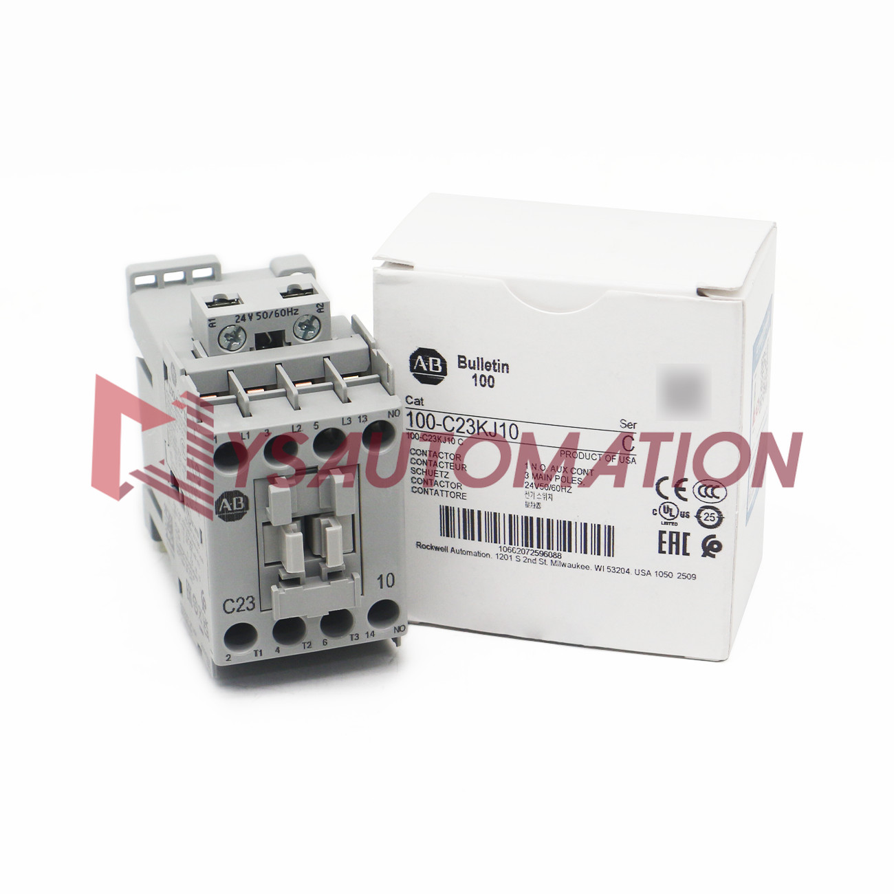 Brand OEM A-B 100-C23KJ10 100-C IEC 23 A Contactor 24V 50/60Hz