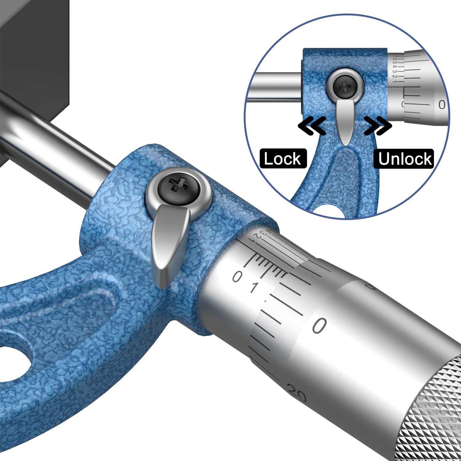 HDLNKAK Dial Caliper 0.001″ Micrometer 0.001″ Stainless Ruler 0-6″ 0-1″ Toolkit