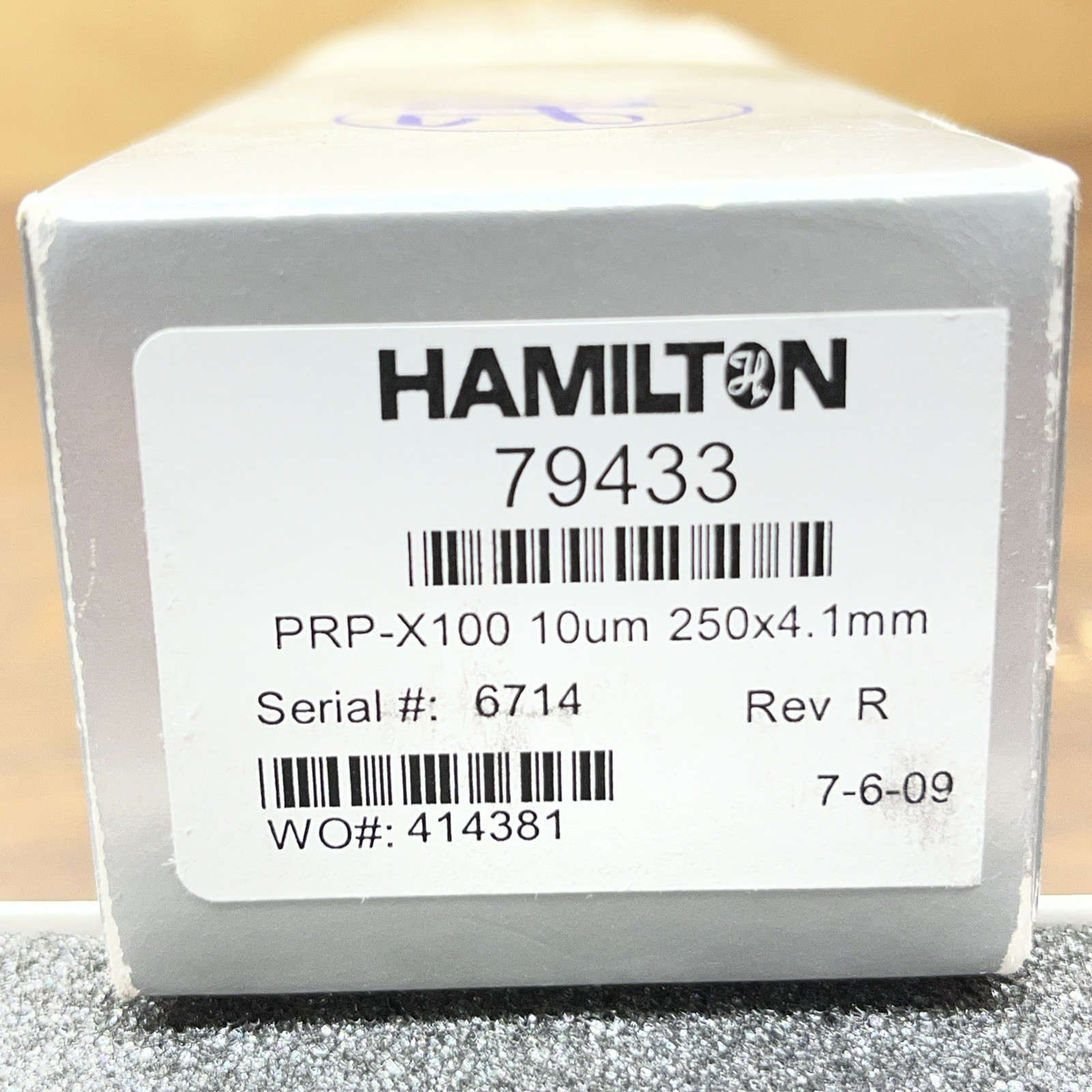 Hamilton PRP-X100 No. 79433 10um 250X4.1mm HPLC Anion EX Chromatography Column