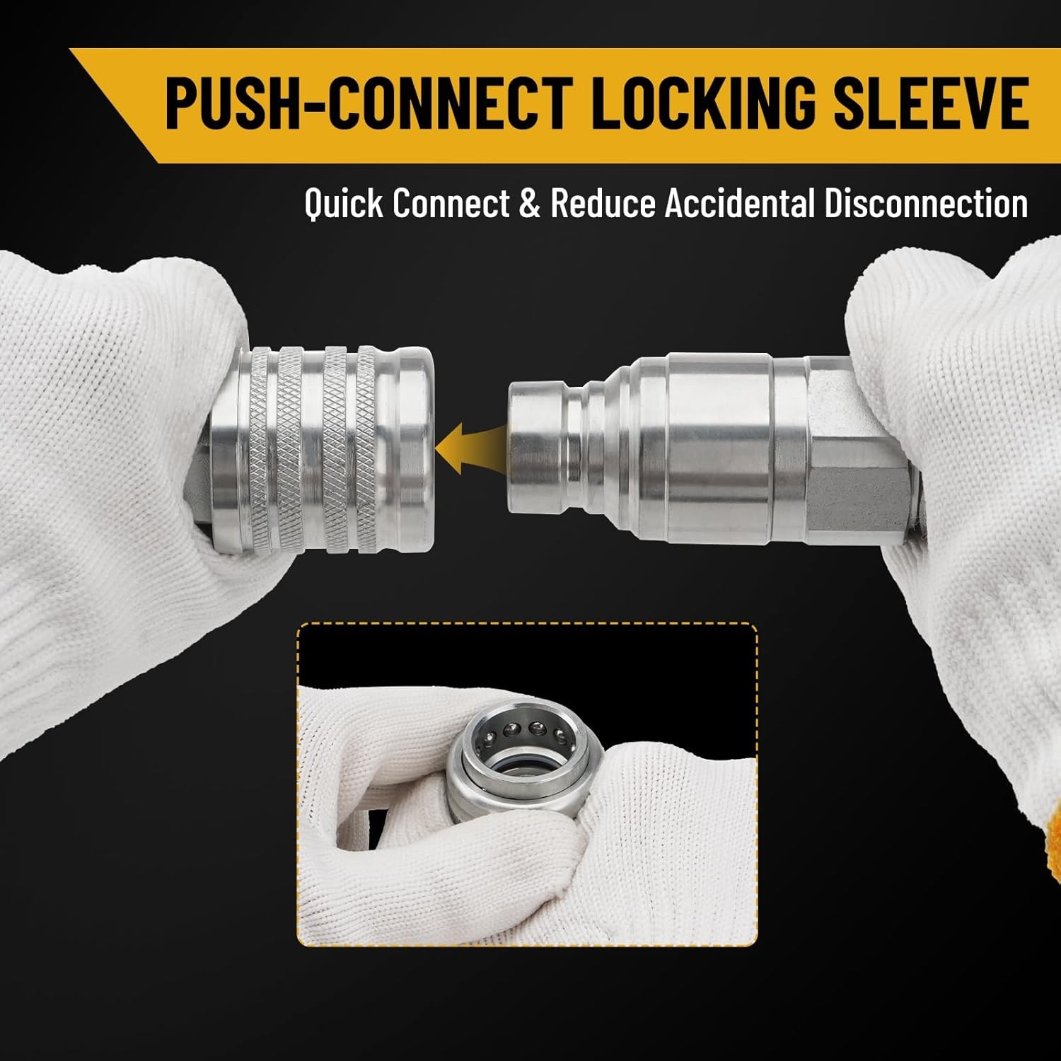 Hydraulic Quick Release Coupling, 1/2» NPT Double Break-away Bracket Set