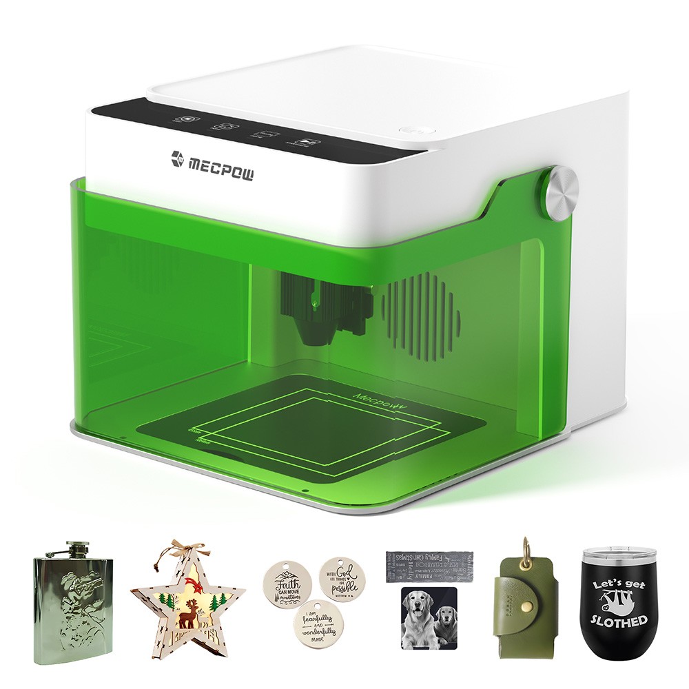 Mecpow M1 5W Diode Laser Engraver,10000mm/min,0.01mm Enclosed Engraving Machine