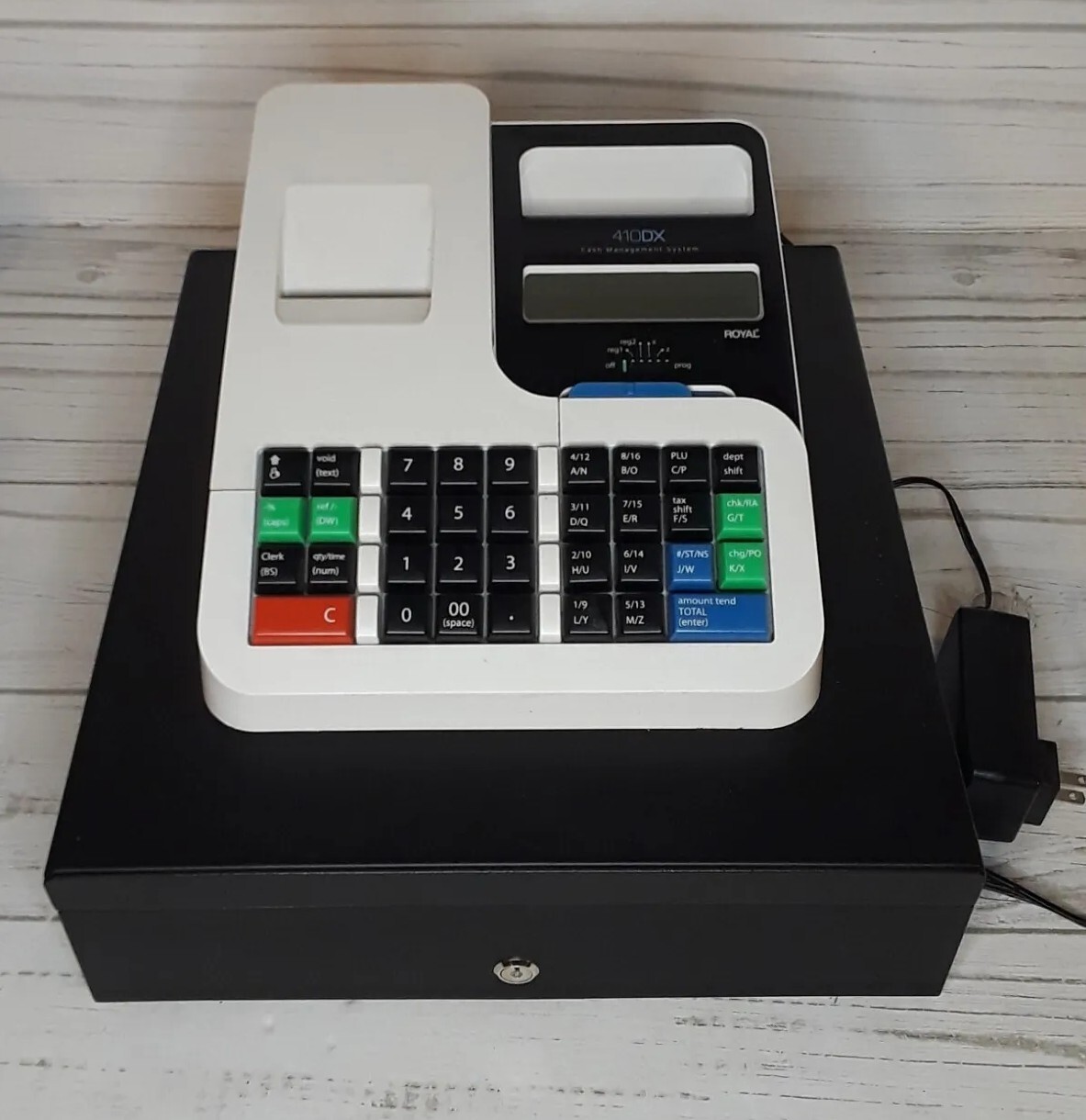 Royal 410DX Electronic Cash Register No Key.