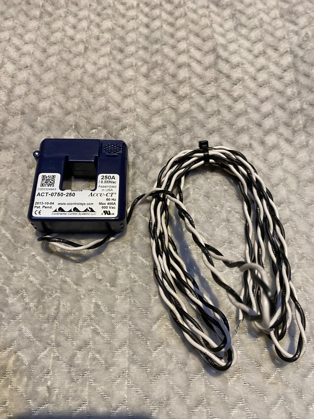 Continental Control Systems ACT-0750-250 Accu-CT Split -Core Current Transformer