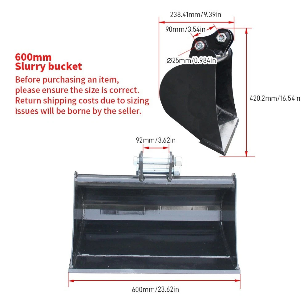 Mini Excavator Attachments 9-in-1 Set,Grapple Auger Mud Bucket Quick Change free