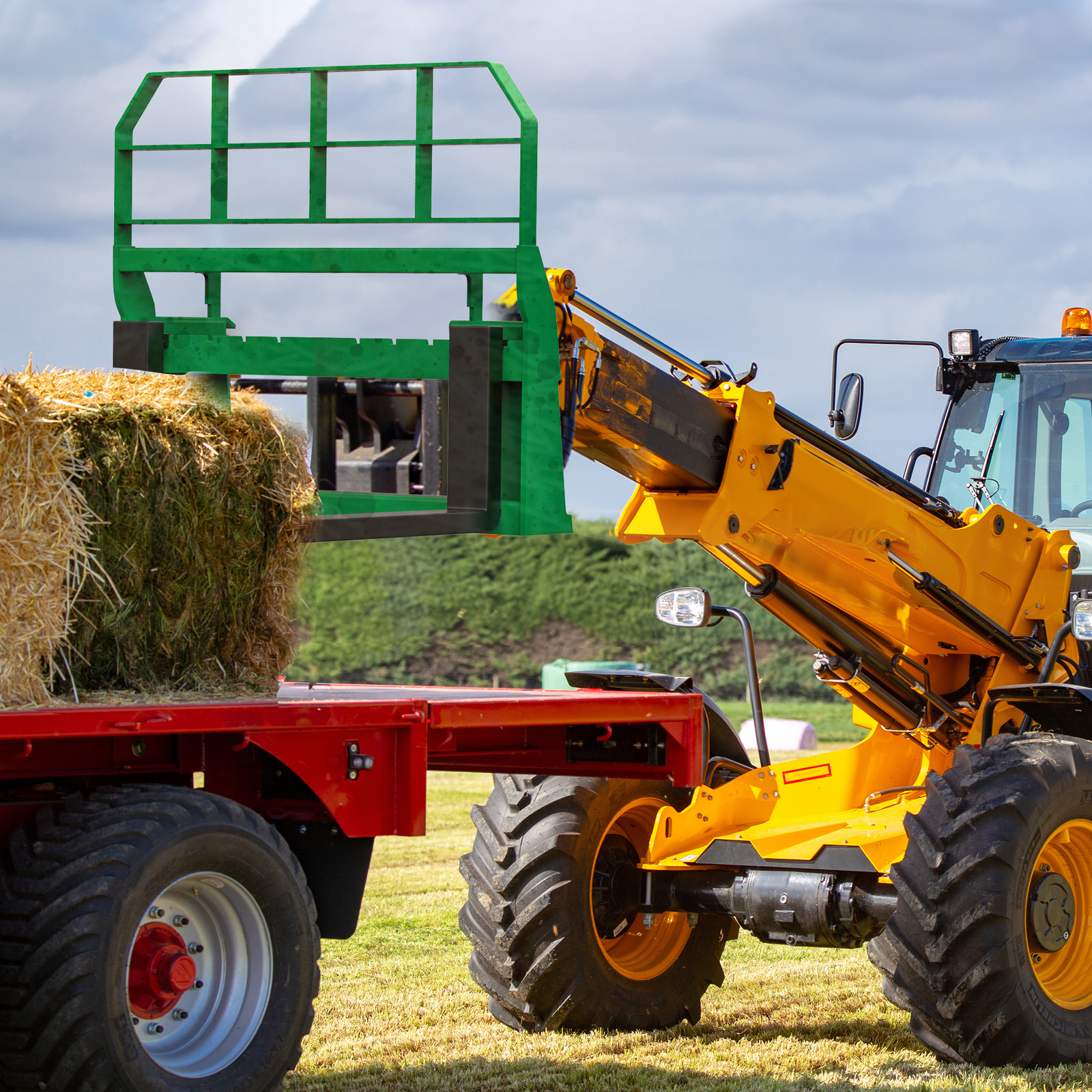 45″ Frame Skid Steer Tractor W/ 48″ Blades Pallet Fork Quick Attachment 4000LBS