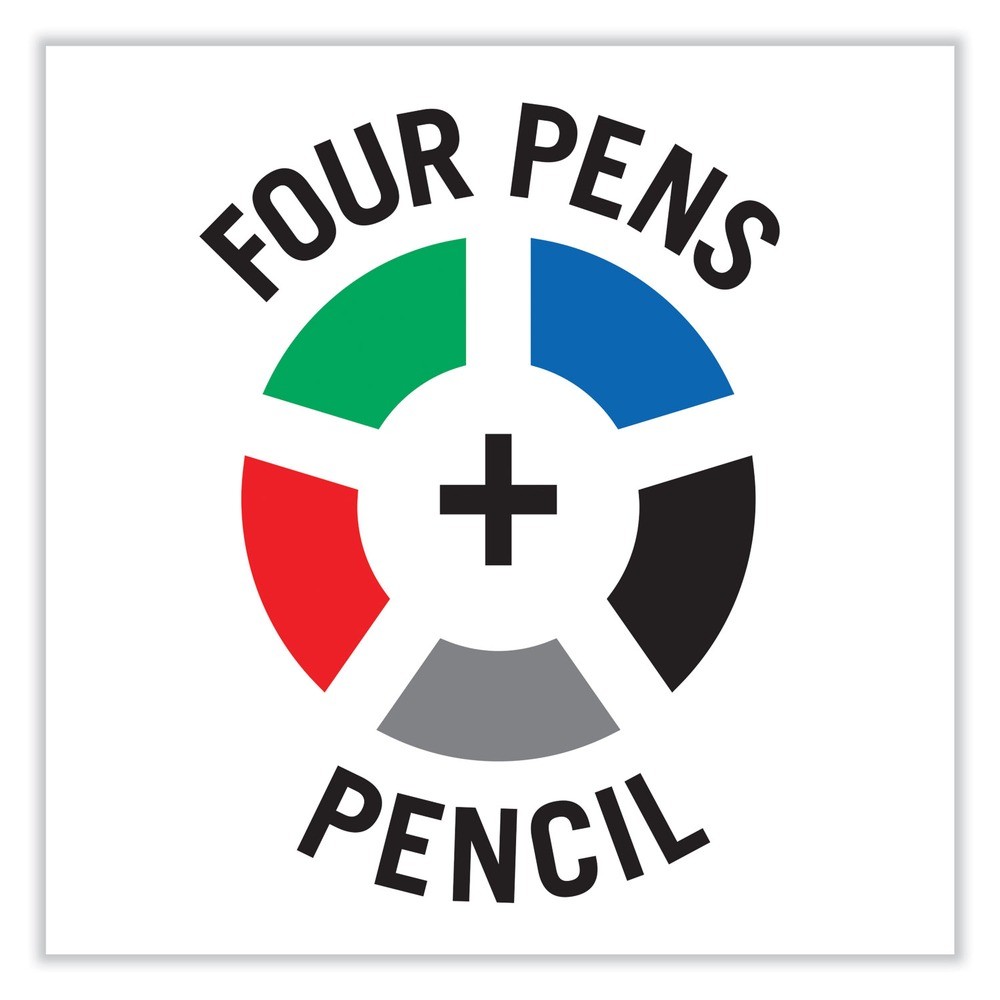 Pilot 36220 Ballpoint Pen/Pencil – Black/Blue/Green/Red Ink/Black Barrel New