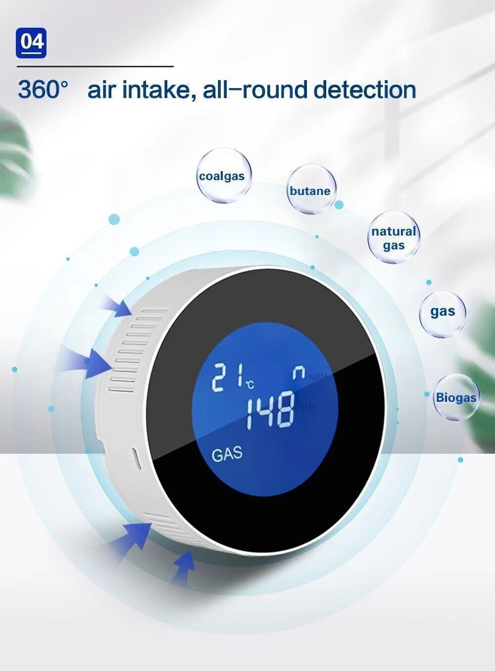 DIY Tuya APP WiFi Smart Natural Combustible Gas Leak Home Alarm Sensor Detector