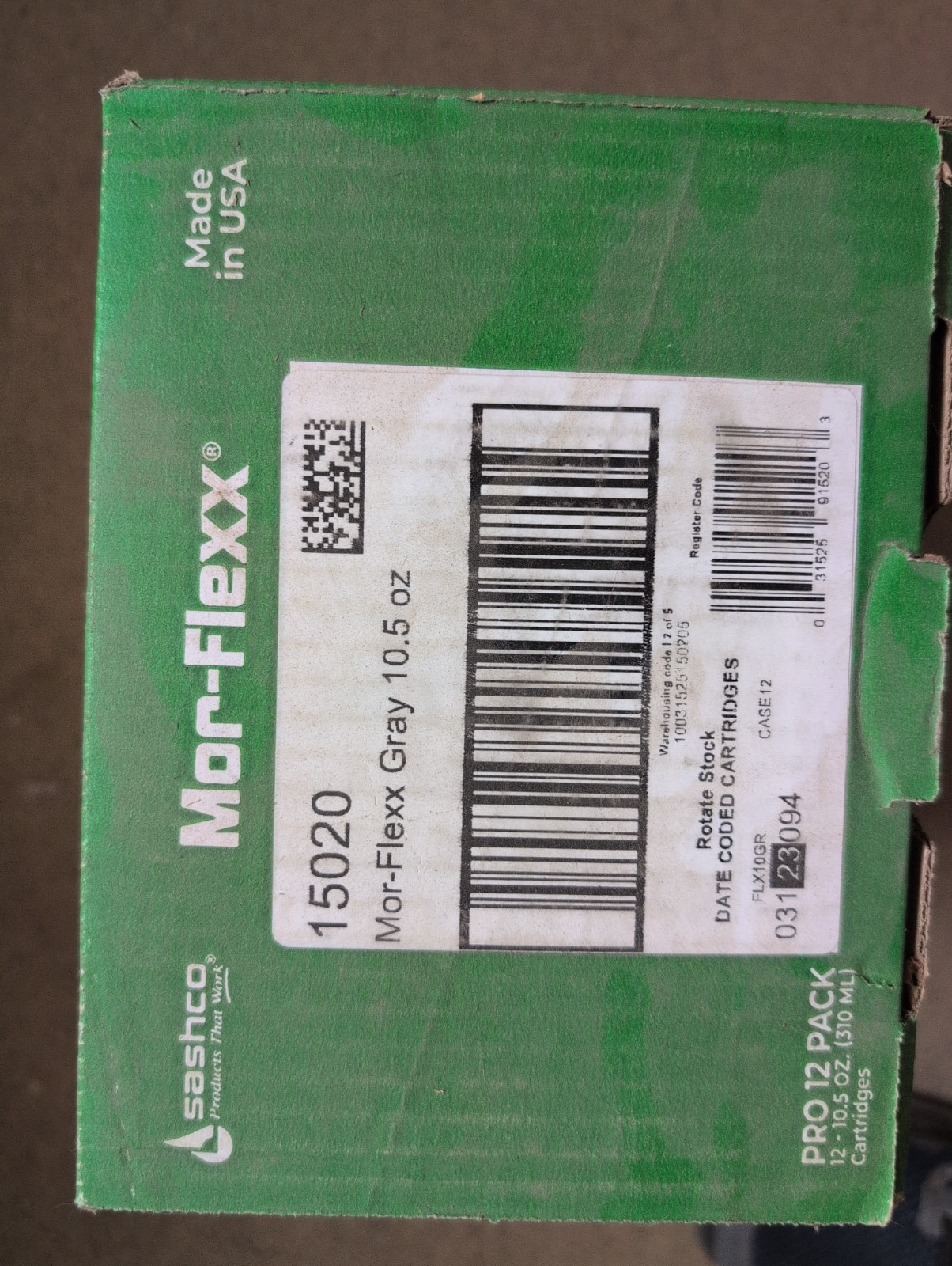 *Case Of 12* Mor-flexx Gray Grey 10.5oz 12ea Case SASHCO
