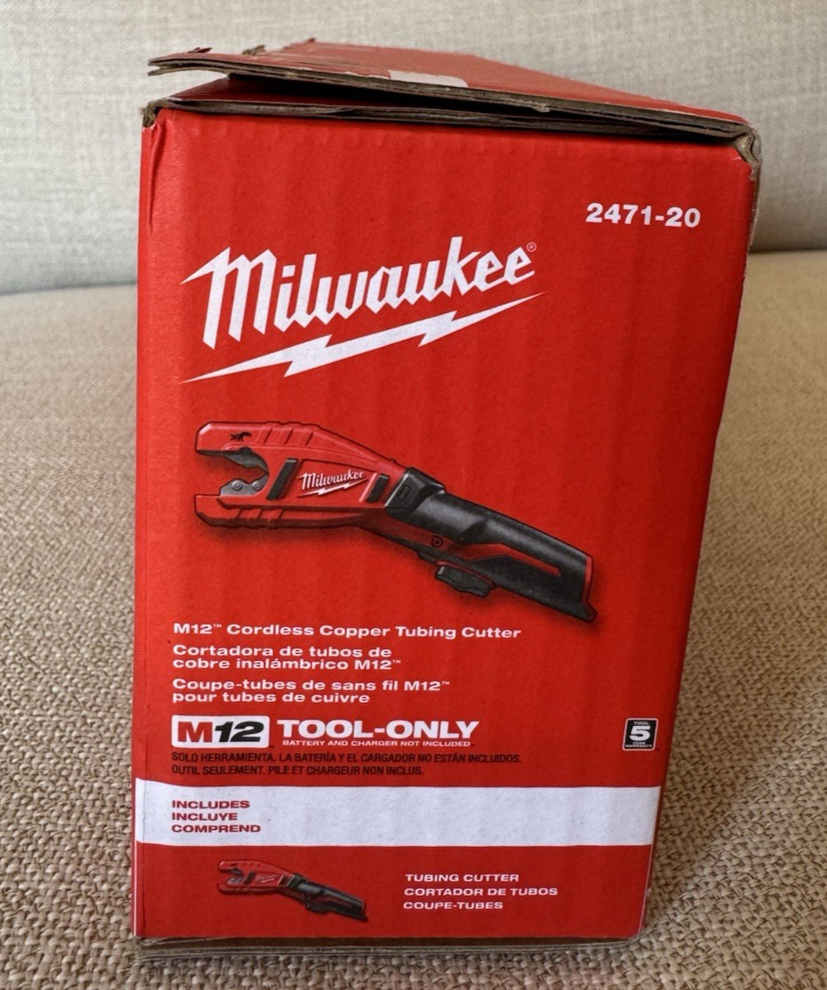 Milwaukee 2471-20 M12 Cordless Copper Tubing Pipe Cutter 3/8″ – 1″ New in Box