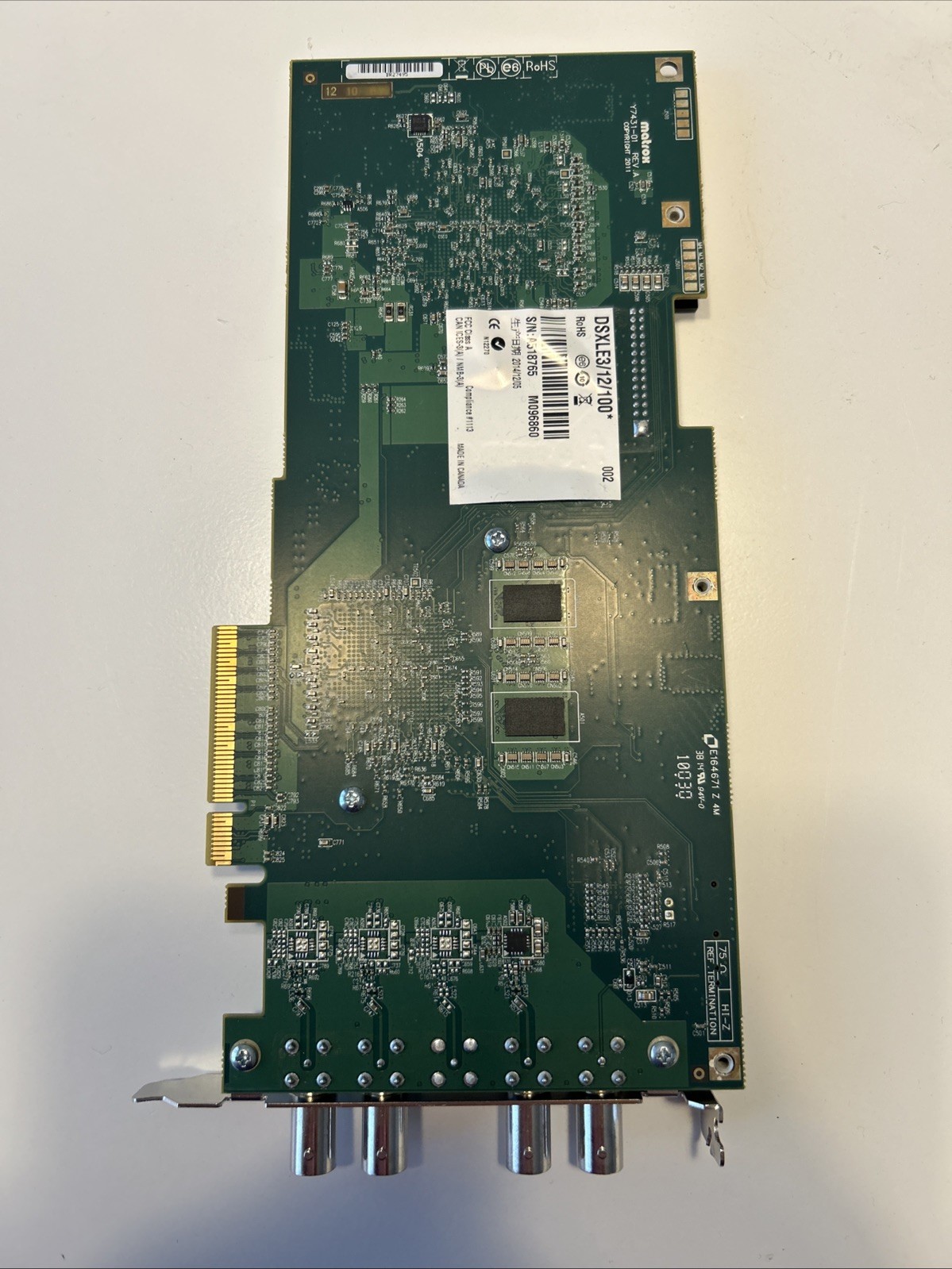 Matrox Y7431-00 REV.A DSXLE3/12/100 Capture Card