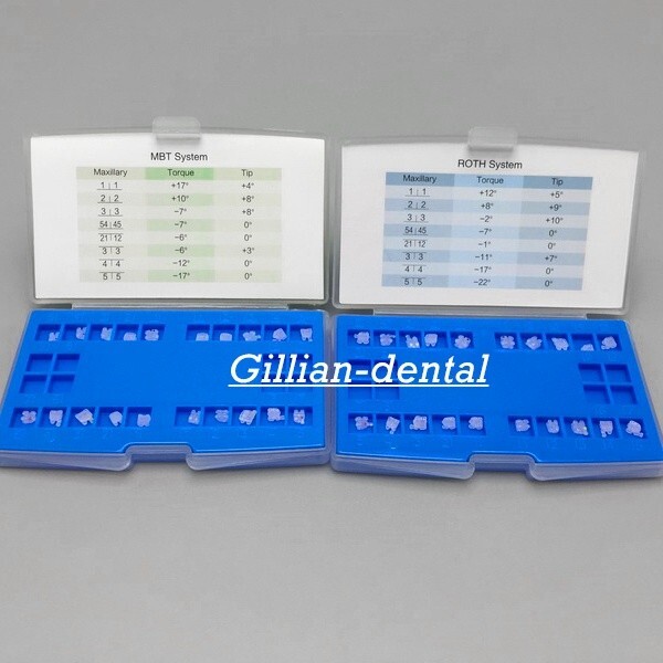 Dental Ortho Ceramic Brackets Braces Roth MBT 022/018 Slot 345 Hooks 20pcs/Pack