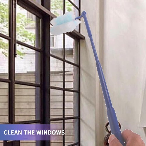Replacement Duster Handle with Adjustable Length for Duster Refills, Blue