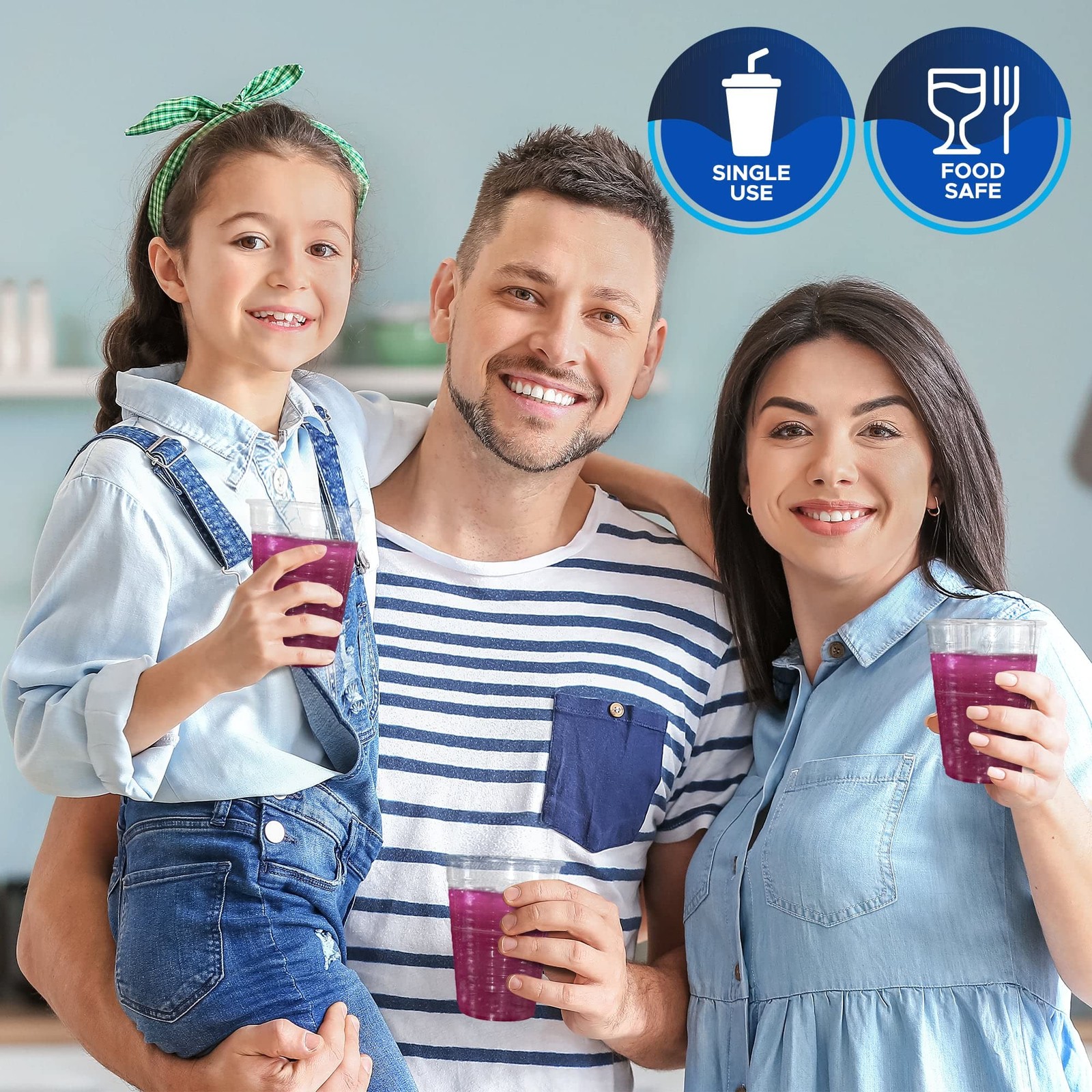 100 PACK 5 OZ DISPOSABLE PLASTIC CUPS BPA FREE PARTY COLD DRINK SMOOTHIE SET