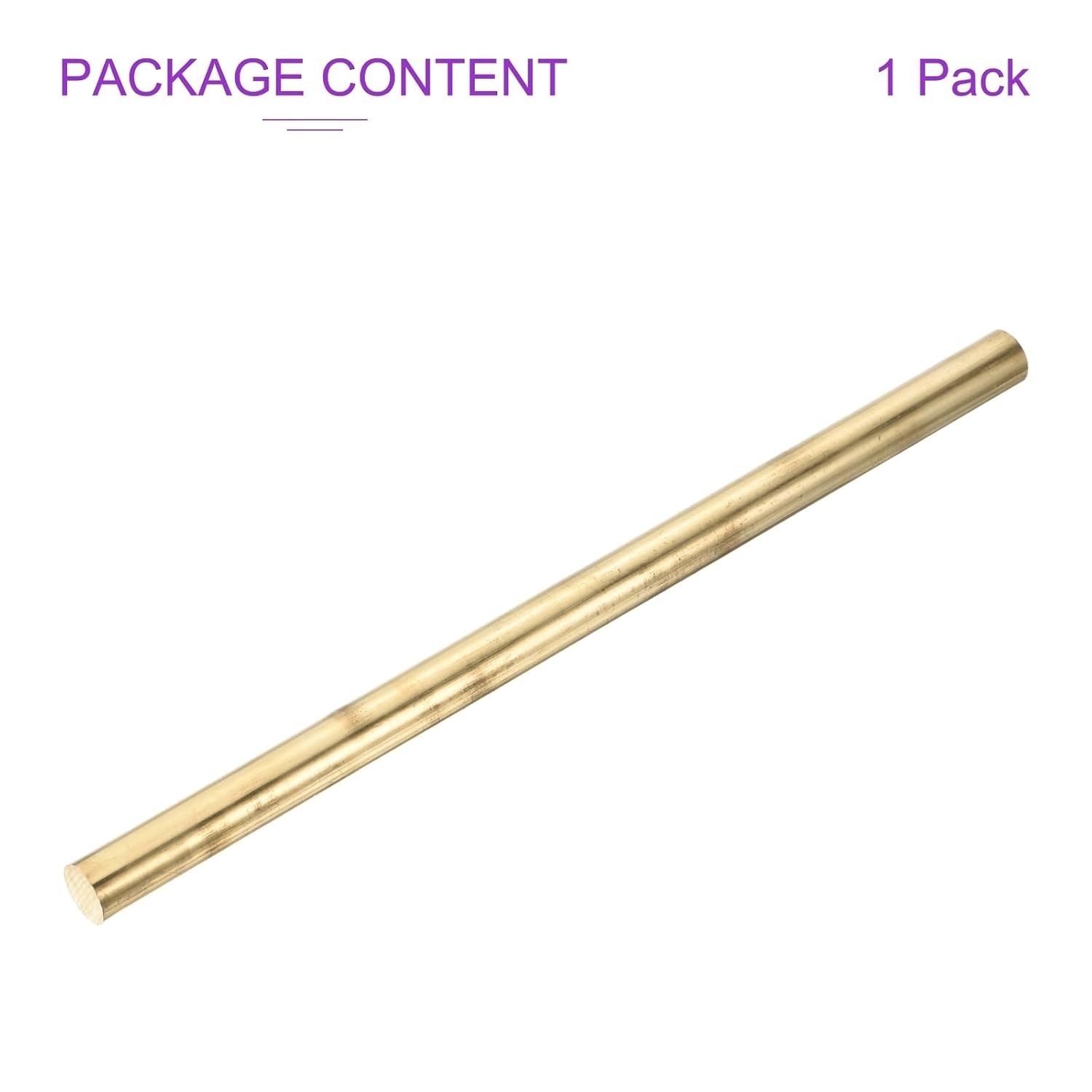 12″ x 5/8″ Brass Rods, Solid Round Brass Rod for DIY Craft Brass Rods Lathe B…