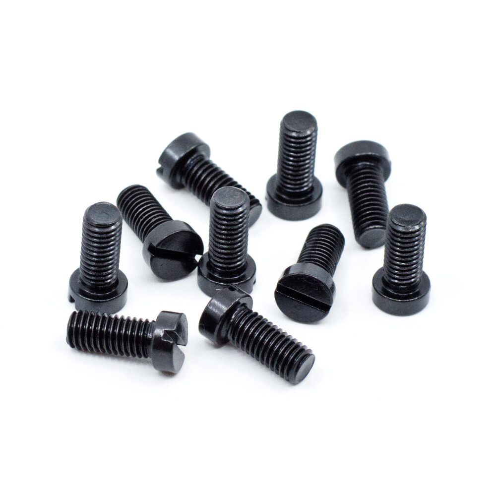 Black Oxide Slotted Fillister & Weaver Oval Head Gun Screws (10 pcs.)