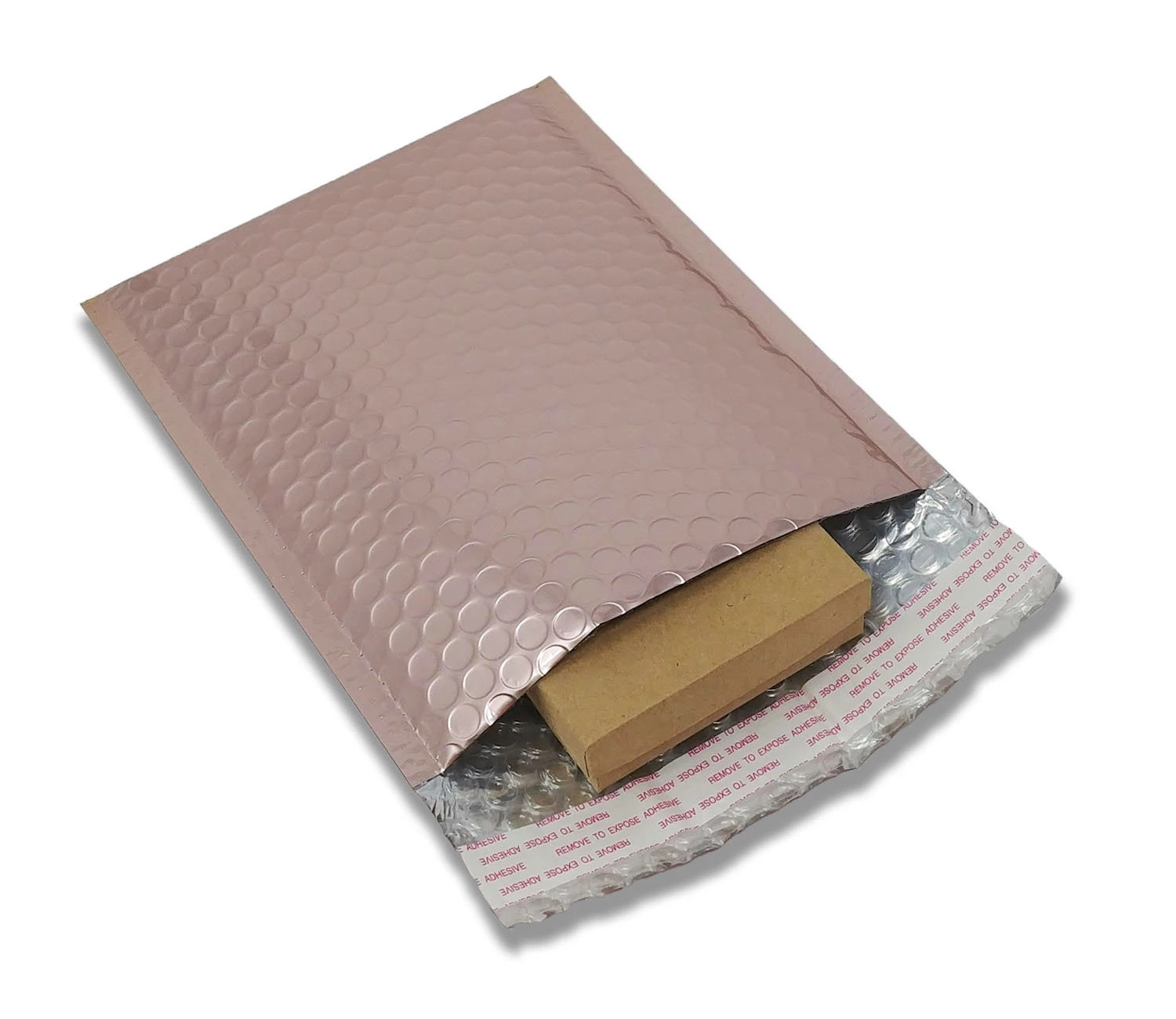 Nude Pink Metallic Bubble Mailers 8×12, 6×10, 4×8, Assorted Combo Shipping Pack
