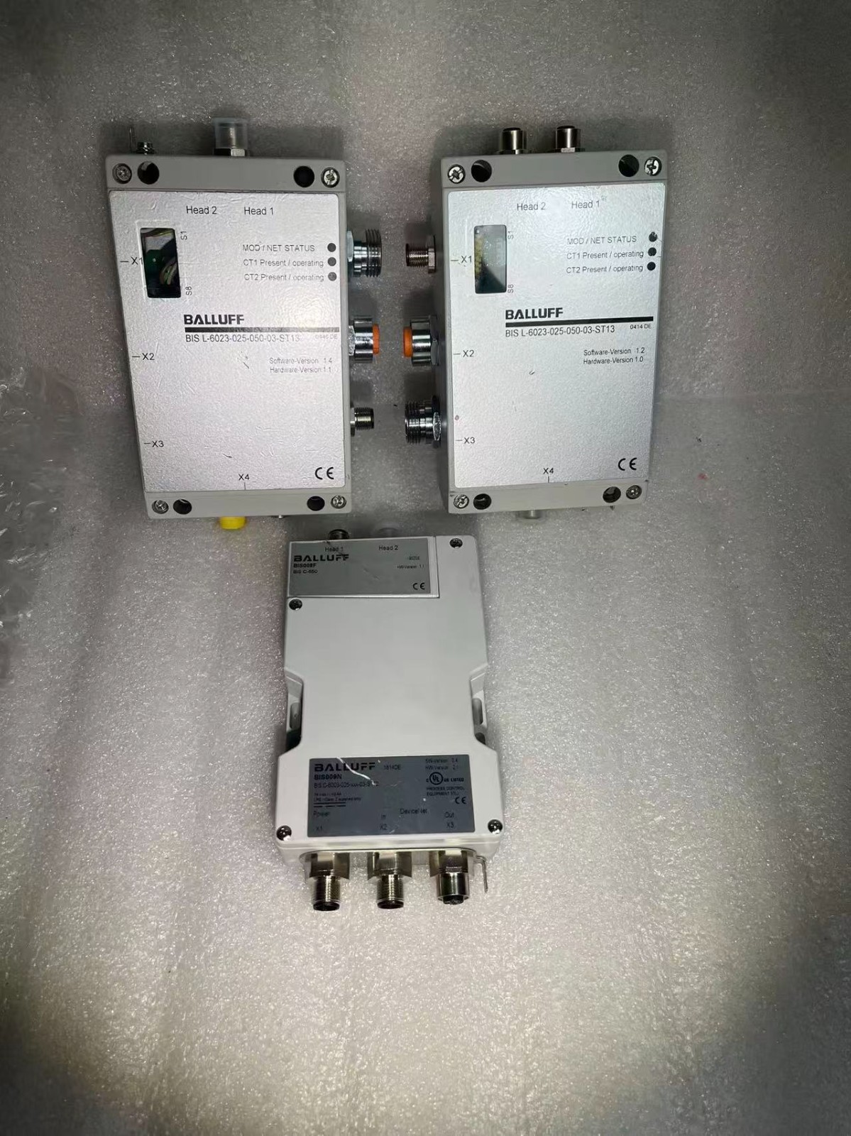 LOT OF 3, BALLUFF BIS L-6023-025-050-03-ST13 ,BIS008F ,BIS009N BIS C-6003-025