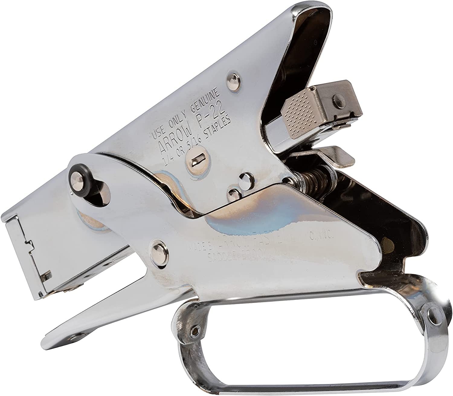 Arrow P22 Plier Stapler Heavy Duty Chrome Steel for Paper and Plastic Stapling