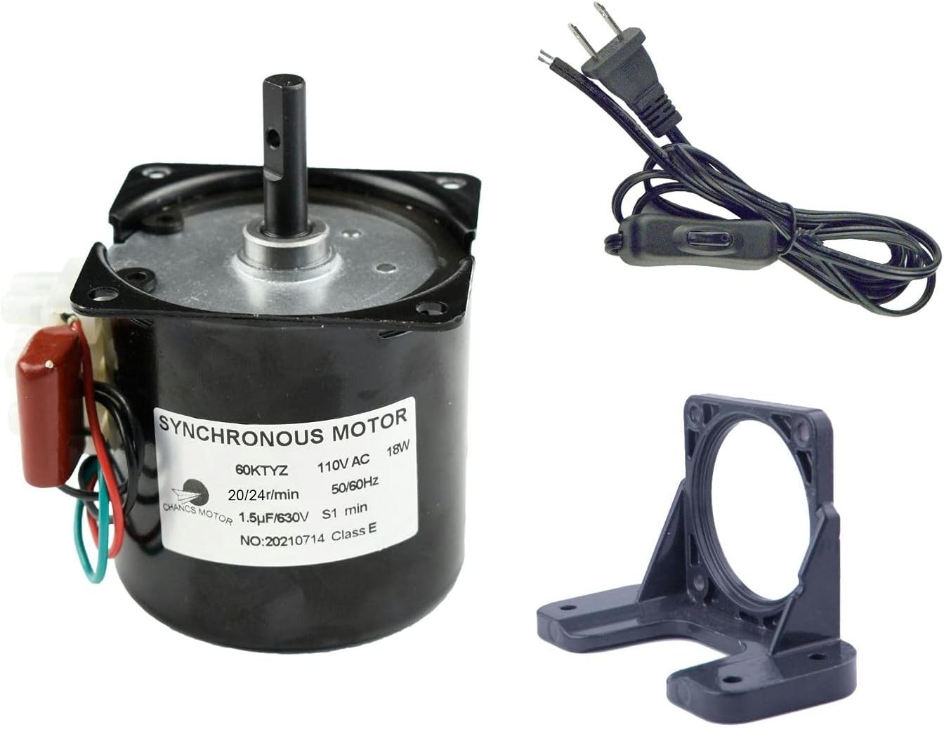 High Torque 60KTYZ Motor for Industrial Drive with Bracket and Power Switch