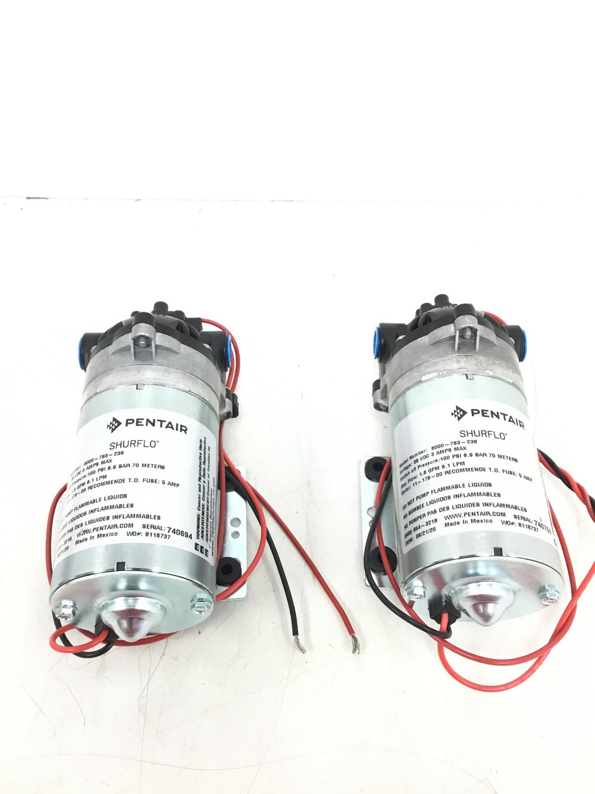 12x New SHURFLO 8000-783-238 Diaphragm Pump 3 Chamber 1.6 GPM 36VDC Pentair