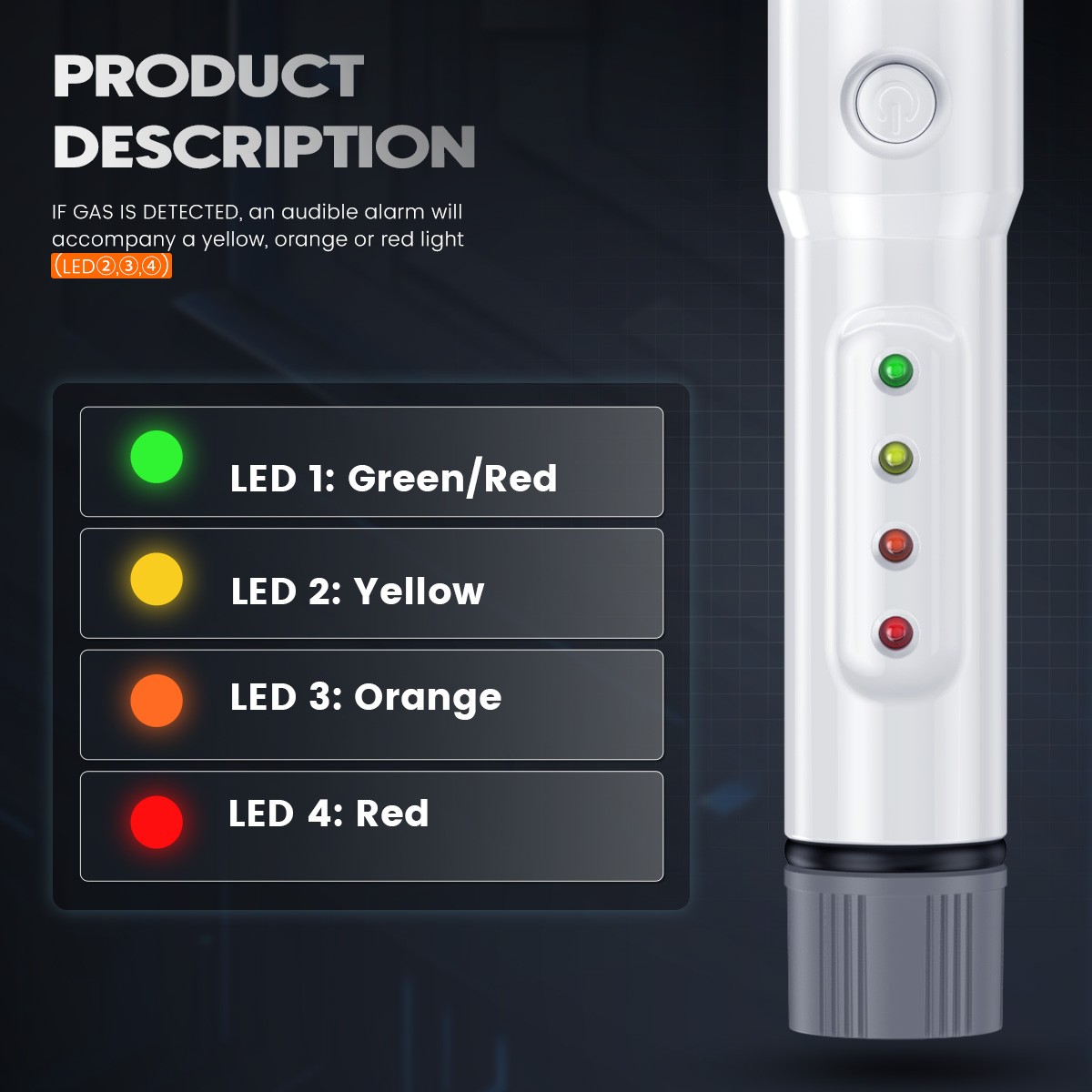 Natural Gas Leak Detector Handheld Methane Propane Combustible Gas Detector Pen