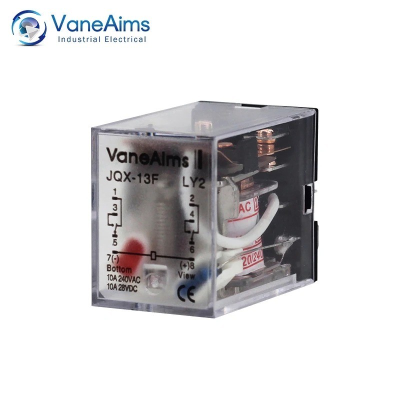 JQX-13F HH62P DPDT Power Relay With Socket Base AC110V 220V DC12V 24V 10A