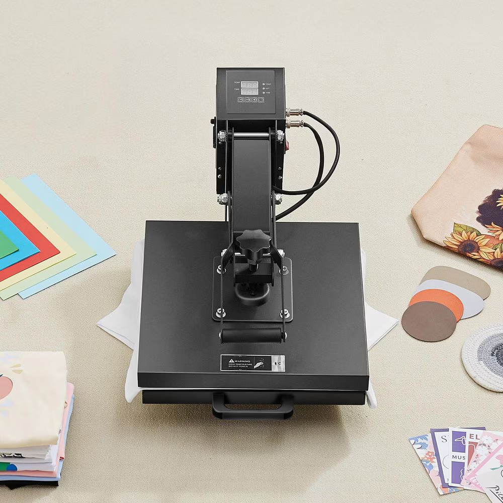 15X15 In. Heat Press Machine for T-Shirts, Even Heating, High Pressure, Easy Use