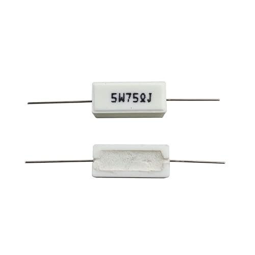 60-Piece Ceramic Cement Resistor Kit – 5W Power Resistors (0.01Ω – 100Ω) ±5%