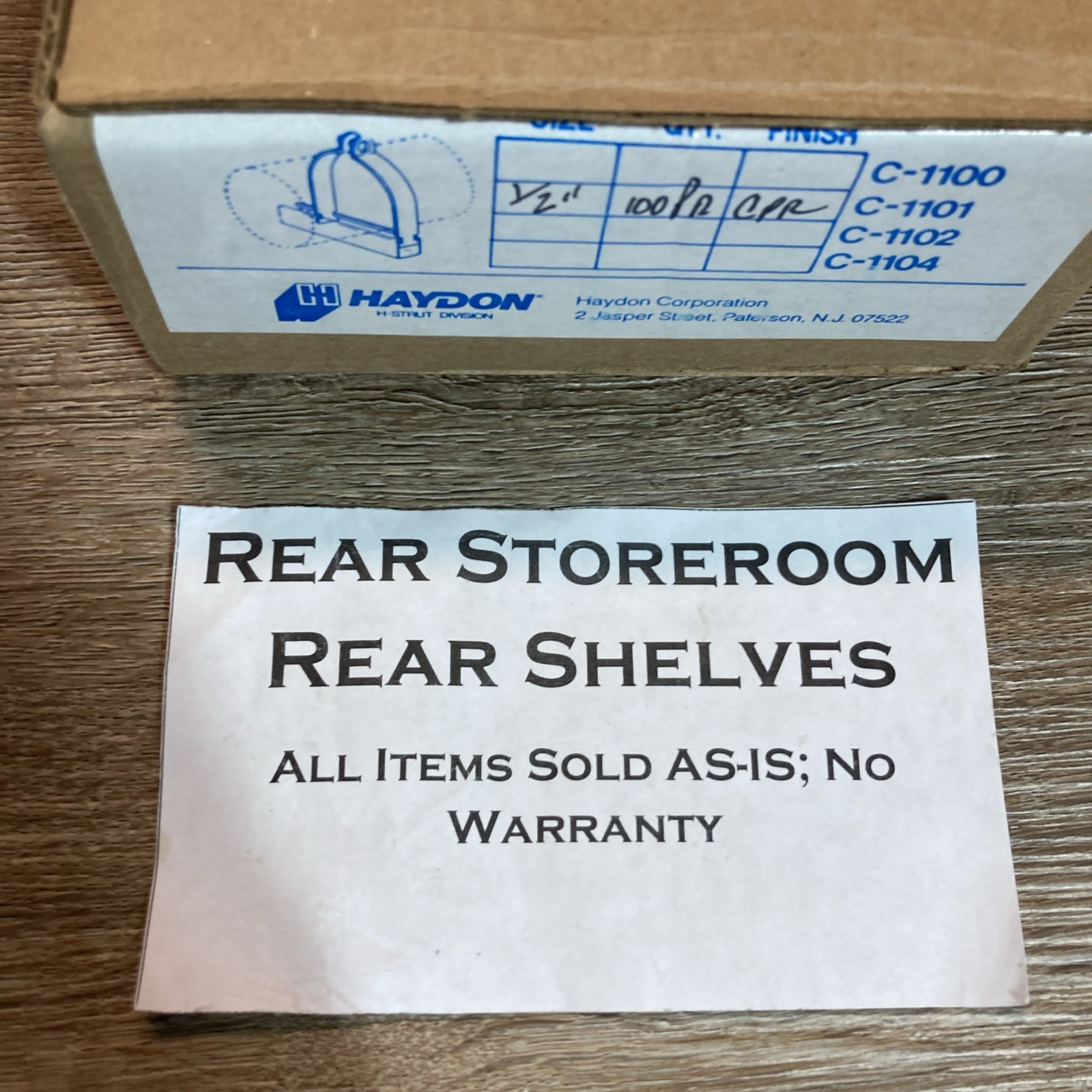 Haydon C-1101 1/2” Copper Coated Strut Clamp 100 Pack