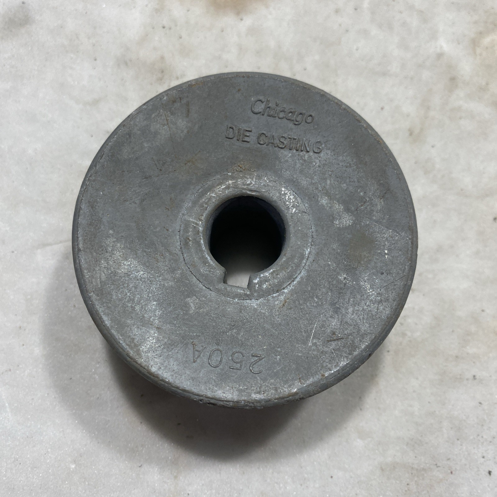 Chicago Die Casting Aluminum Pulley, 2.58” Diameter, 5/8” Shaft, USA