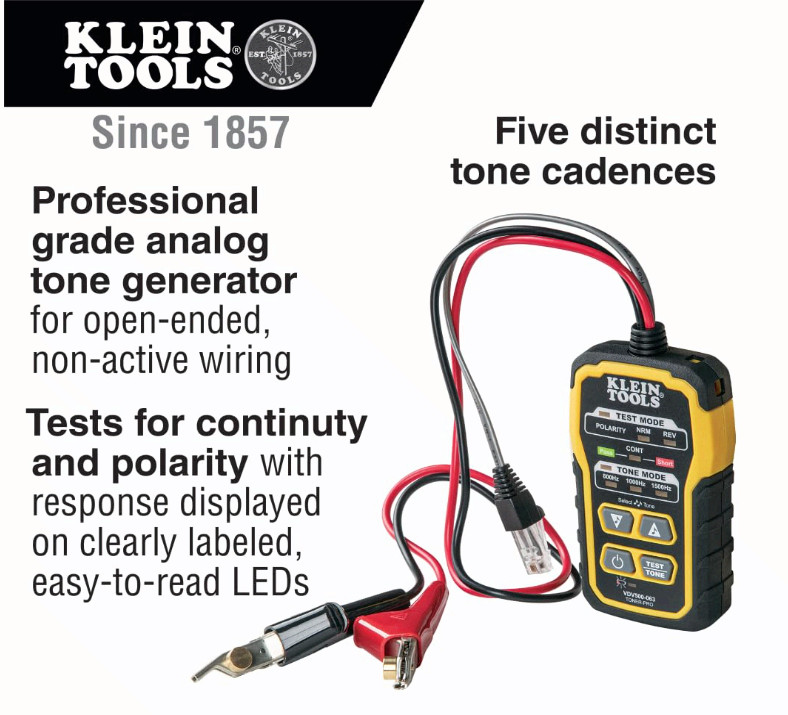 VDV500-820 Wire Tracer Kit, Tone Generator & Probe, Tester for RJ45 RJ11 RJ12 Ca