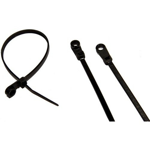 UV Mounting Nylon Cable Ties – UV Black – 50Lb – 8″ x 0.164″ – MORRIS-20336