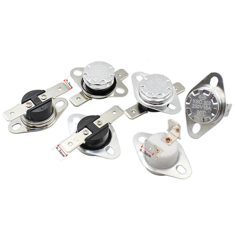 Temperature Control Switch KSD301 302 40-190℃ Normally Open / Close 250V 10A 16A