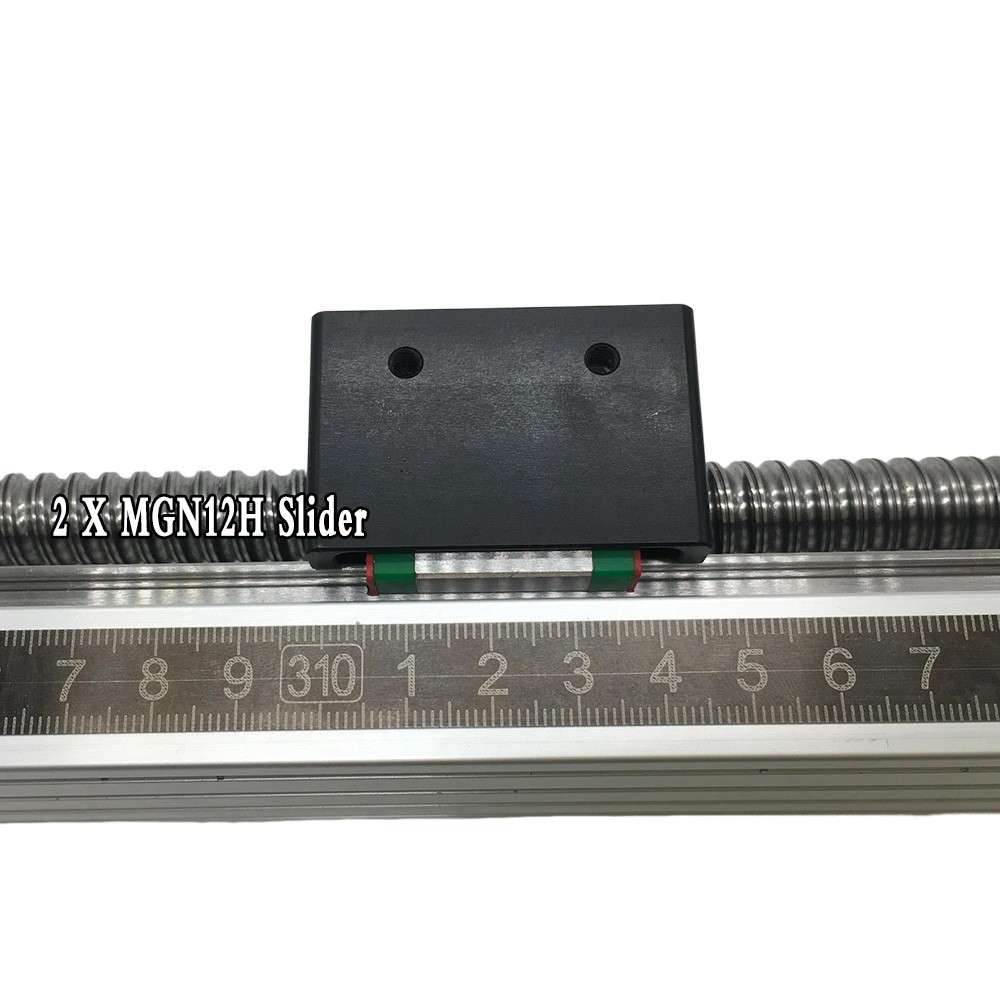 Manual 22-132lbs Ballscrew Linear Motion Stage Double Guides 12»CNC Slide Table