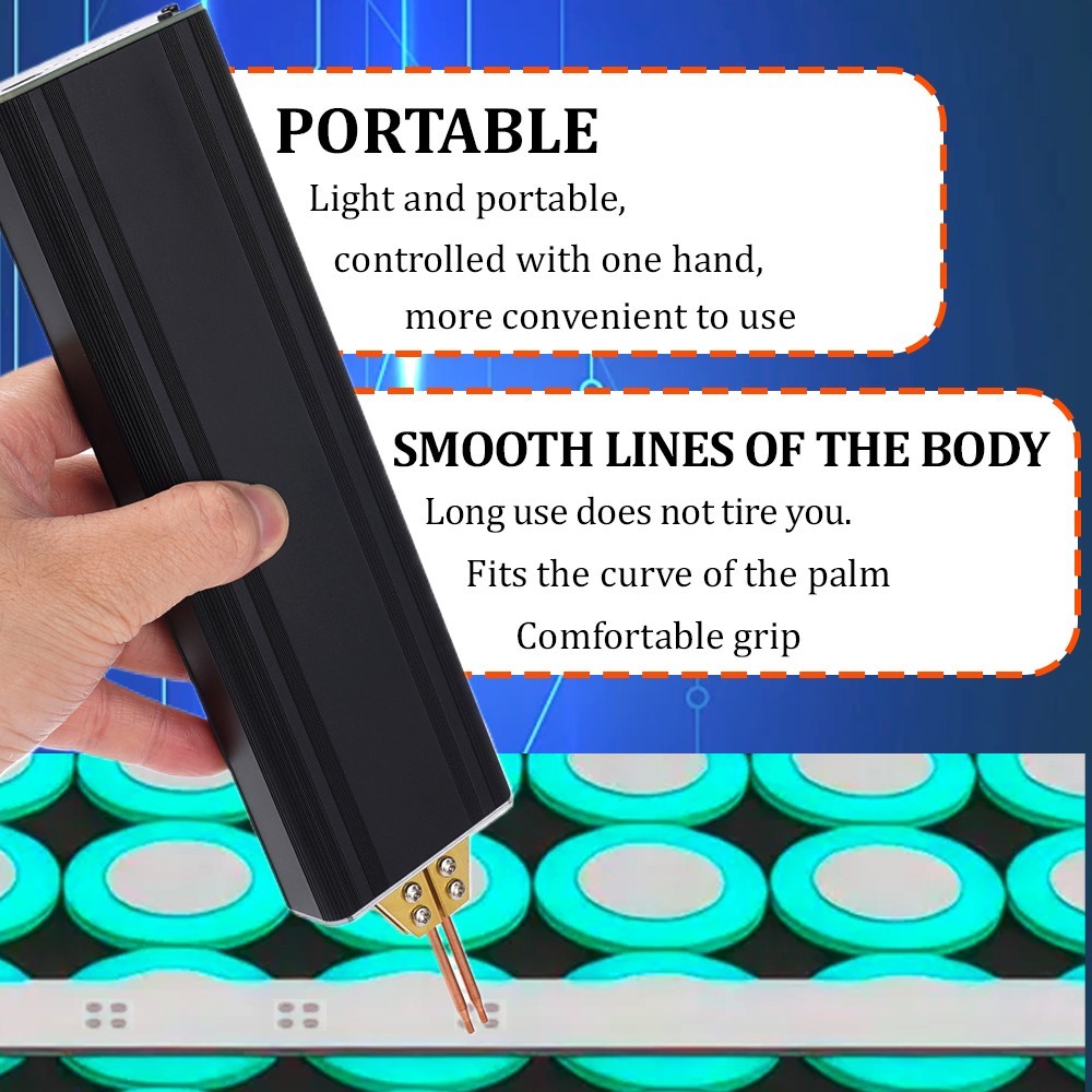 Battery Spot Welder Portable Spot Welding Machine Black For 18650 32650 Battery