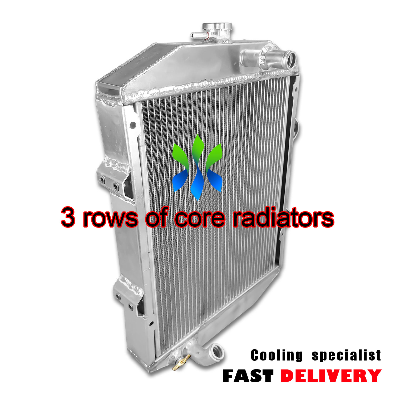 Aluminum Radiator For John Deere 1050 Compact Tractor OE# CH13963 & CH18416 3Row