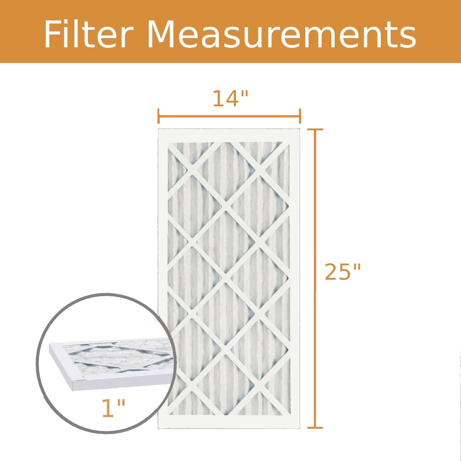 Lamons 14x25x1x3 XP4 Air Guard Pleat Furnace Filter MERV 8 (3 Pack)