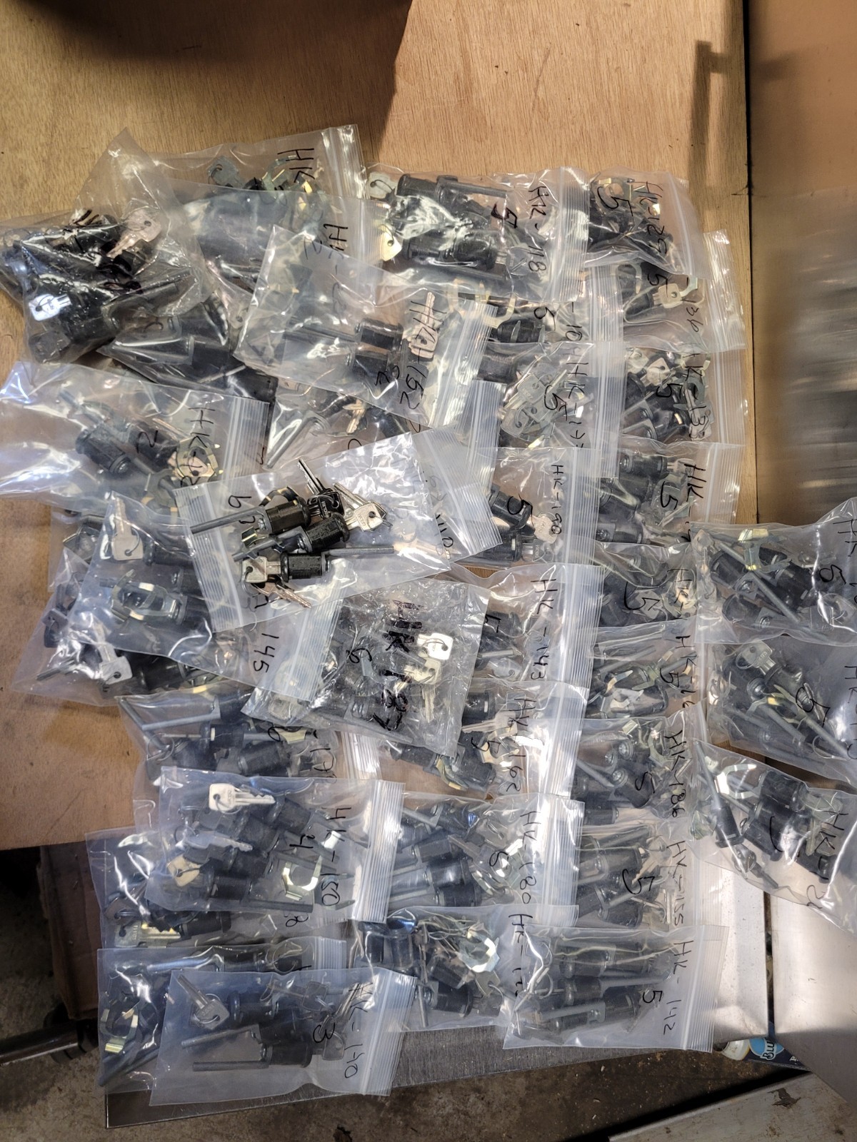 large lot of HK office furniture locks drawer cabinet locks. 165 locks
