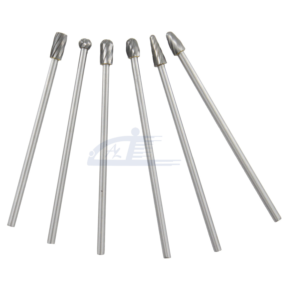 6pc 1/4″ Tungsten Rotary Carbide Burr Bits Aluminum Bur 6″ Long Shank Single Cut