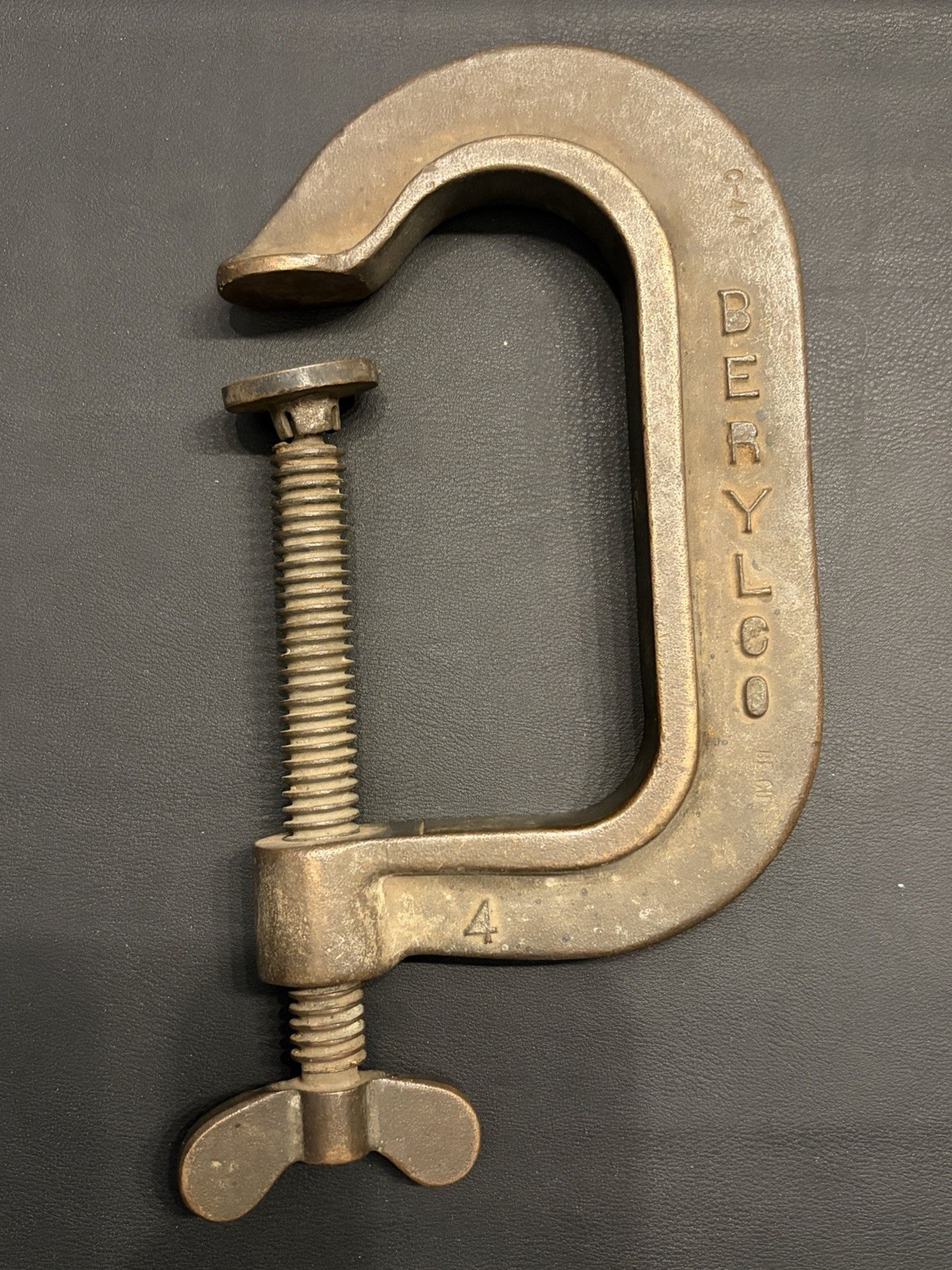BERYLCO C-44 BeCu Non-Sparking C Clamp 4-1/4” Capacity USA Bronze
