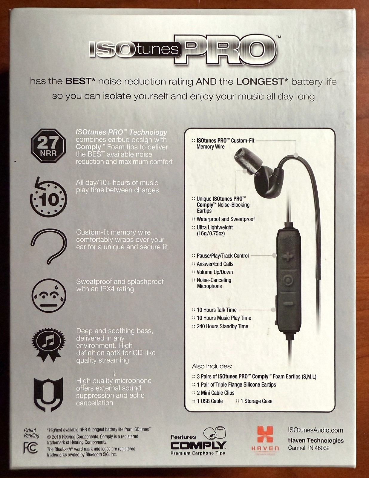 ISOtunes PRO 1.0: Bluetooth Hearing Protection, 27 dB Noise Reduction IT-07 New
