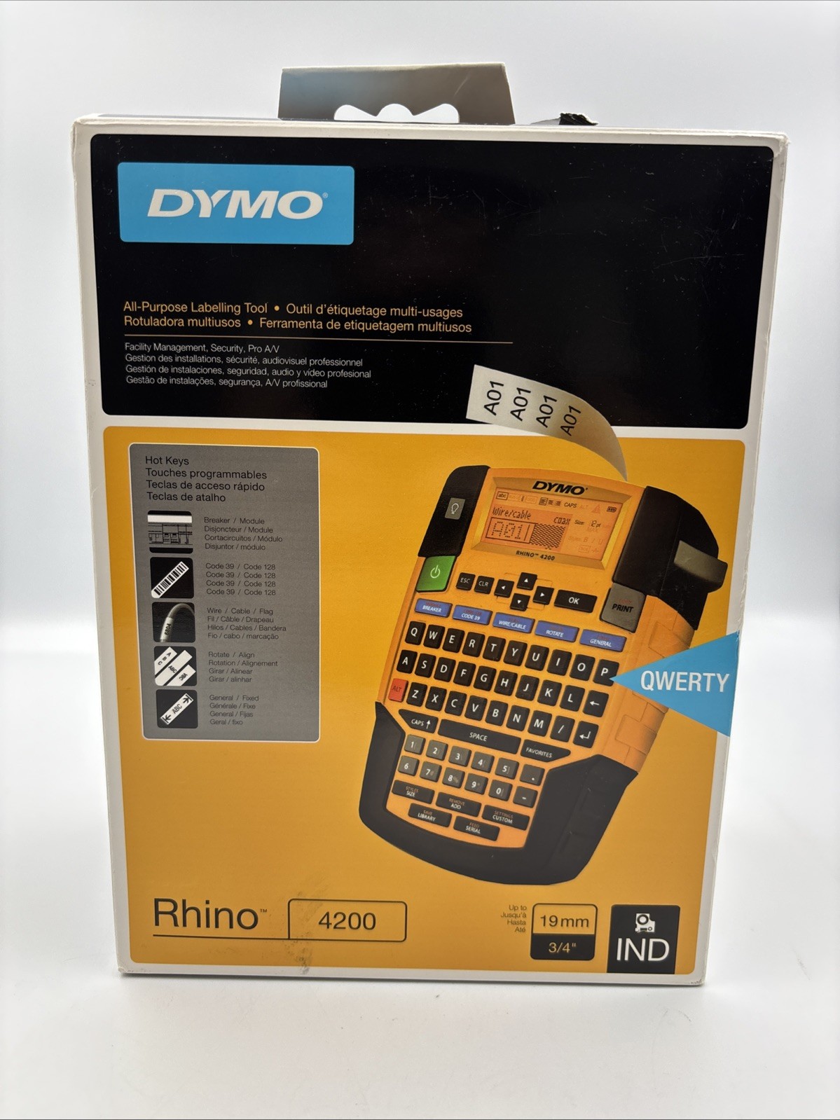 DYMO Rhino 4200 Industrial Label Maker Printer – Open Box, Unit Only No Tape