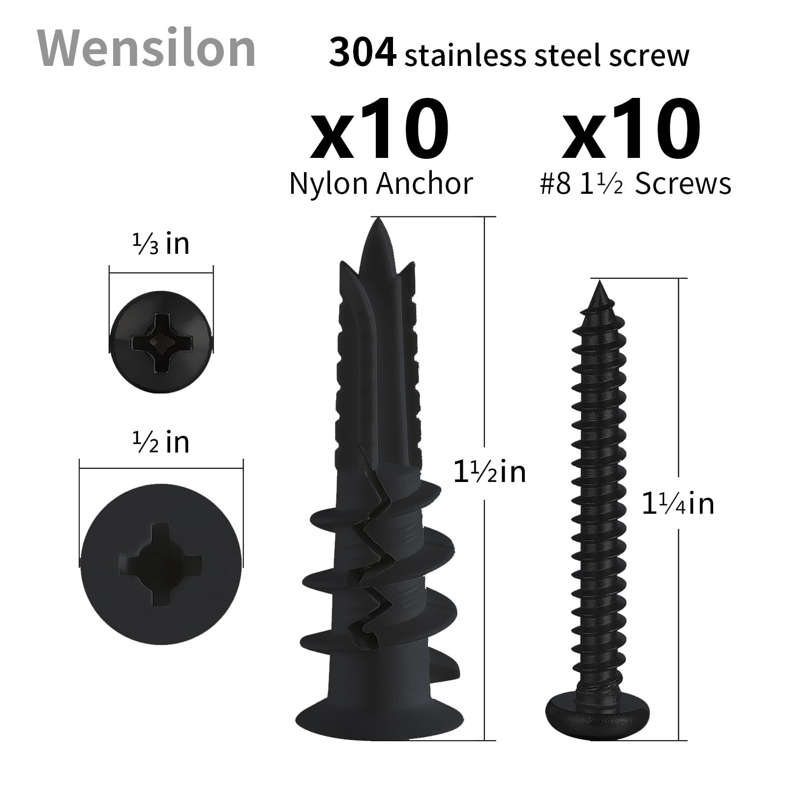 182 Pcs Drywall Anchors Kit | Heavy Duty Self-drilling Fasteners | Multi-purpose
