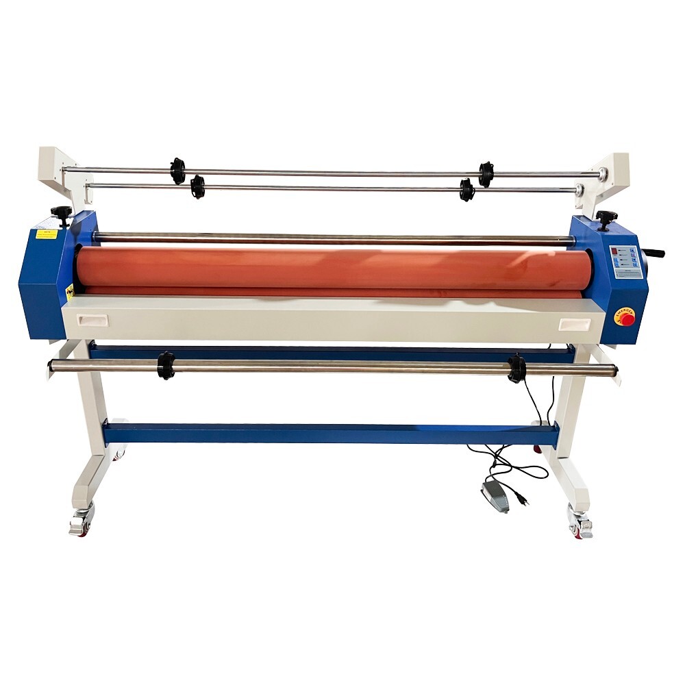 51in Semi-auto Cold Laminator Cold Roll Laminating Machine withSelf-Removing110V