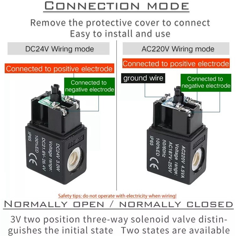 3V210-08 2-Position3-Way Solenoid Valve NO/NC Pneumatic Electronic Control Valve