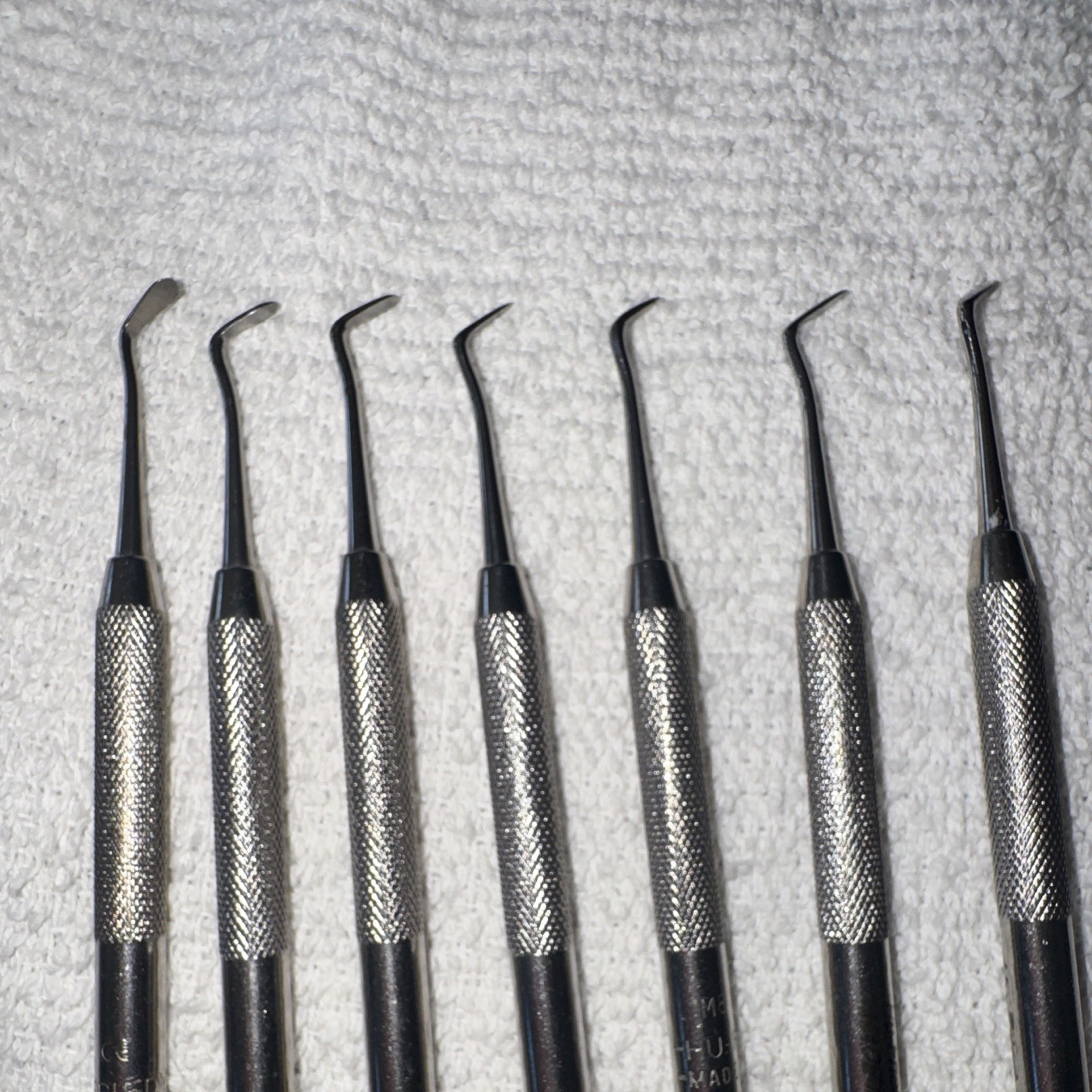 Lot of 7 Hu-Friedy CVWL 3 Dental Hatchet and Carver Instruments