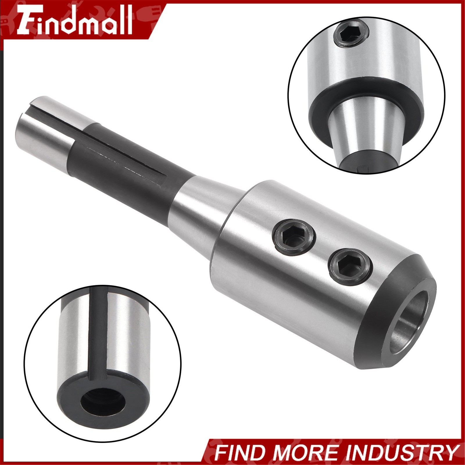 Findmall 1 Inch High Precision R8 End Mill Adapter Holder Milling Cutter Tool